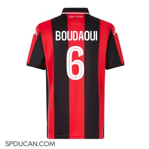 Muški Nogometni Dres OGC Nice Hicham Boudaoui #6 Domaci 2025-26 Kratak Rukav Muški Nogometni Dres OGC Nice Hicham Boudaoui #6 Domaci 2025-26 Kratak Rukav